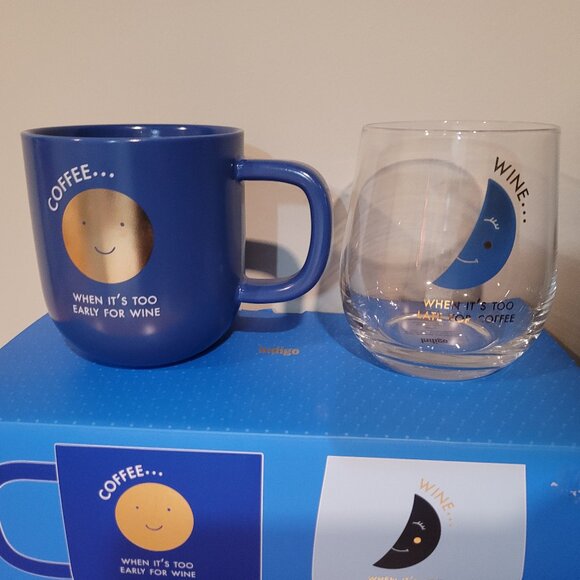 Coffee Cup and Stemless Wine Glass Set - Picture 1 of 4